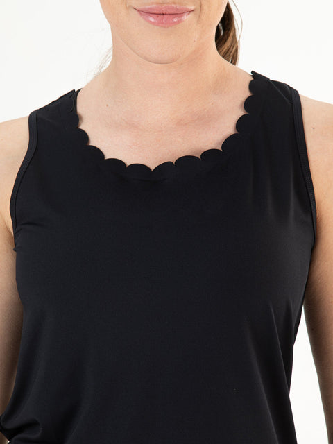 JESS Dark Blue - Lady sleeveless top - Tenniskleding - Blauw