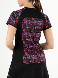 TUESDAY Black - Lady tee - Padelkleding - Zwart